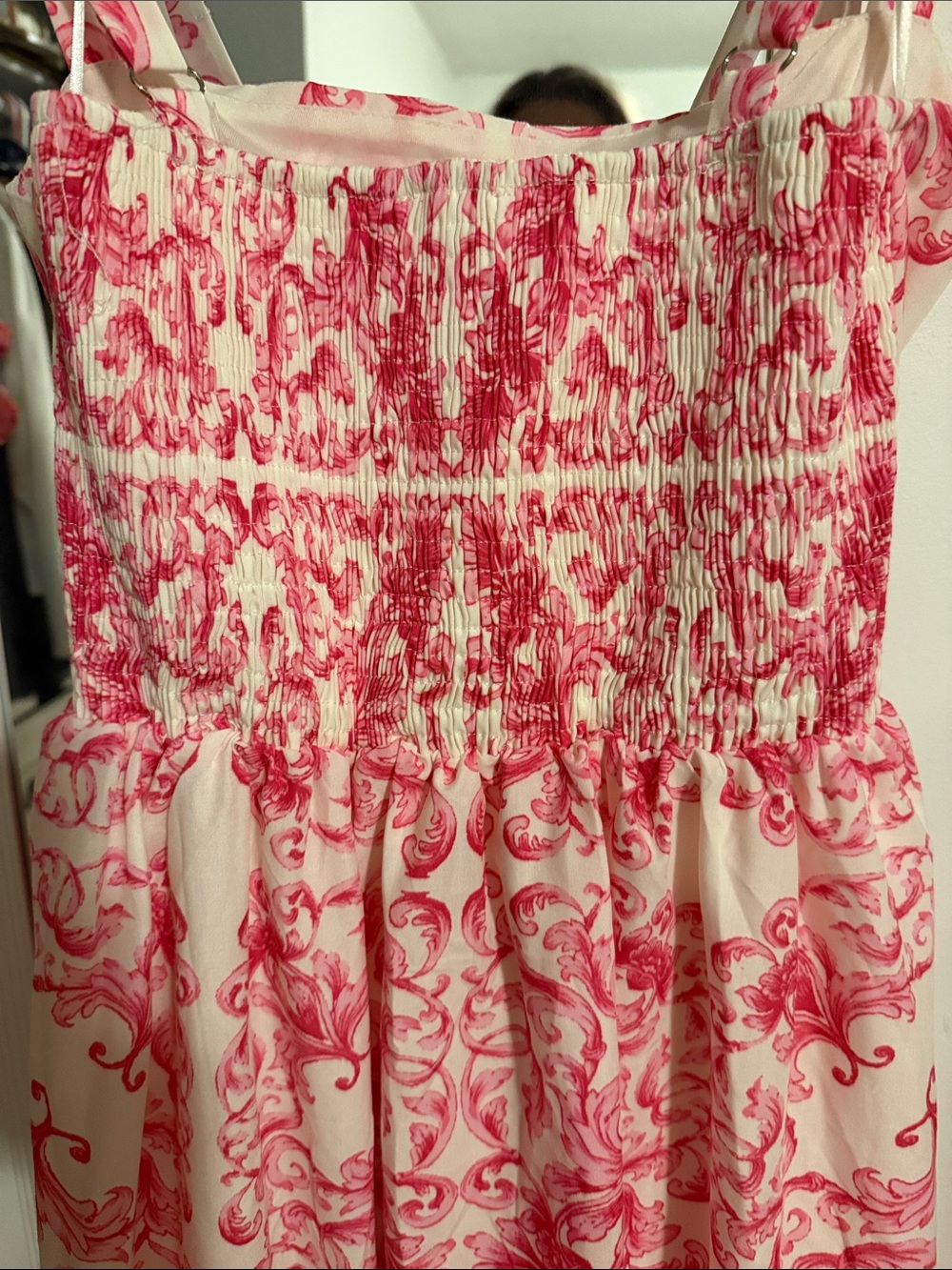 Flying Tomato Pink and White Floral Tiered Sundress - Picture 5 of 6
